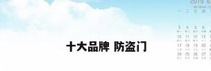 十大品牌 防盗门