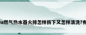 万家乐t80a燃气热水器火排怎样拆下又怎样清洗?有人了解吗?