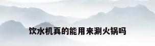 饮水机真的能用来涮火锅吗