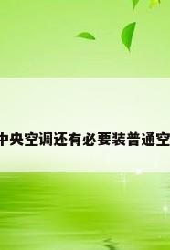 家有中央空调还有必要装普通空调吗?