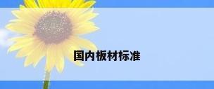 国内板材标准
