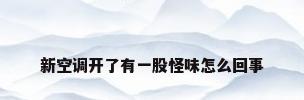 新空调开了有一股怪味怎么回事