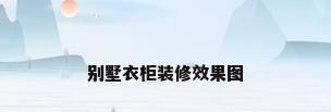 别墅衣柜装修效果图