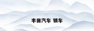 丰田汽车 锁车