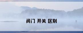 阀门 开关 区别