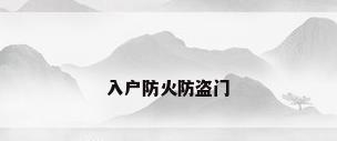 入户防火防盗门