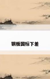 钢板国标下差