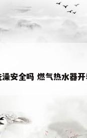热水器开着洗澡安全吗 燃气热水器开着洗澡安全吗