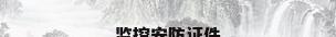 监控安防证件