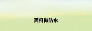 面料做防水
