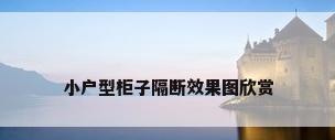 小户型柜子隔断效果图欣赏