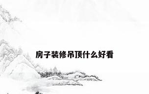 房子装修吊顶什么好看