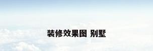 装修效果图 别墅
