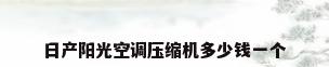 日产阳光空调压缩机多少钱一个