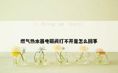 燃气热水器电磁阀打不开是怎么回事