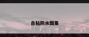 自粘防水图集
