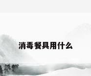 消毒餐具用什么