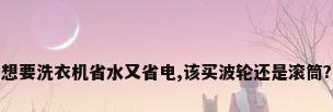 想要洗衣机省水又省电,该买波轮还是滚筒?