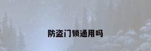 防盗门锁通用吗
