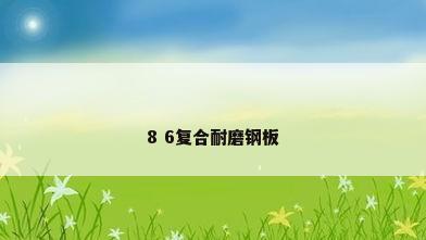 8 6复合耐磨钢板