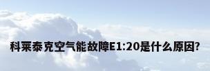科莱泰克空气能故障E1:20是什么原因?