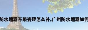 广州防水堵漏不敲瓷砖怎么补,广州防水堵漏如何自查