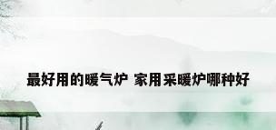 最好用的暖气炉 家用采暖炉哪种好