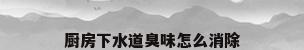 厨房下水道臭味怎么消除