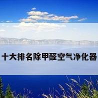 十大排名除甲醛空气净化器