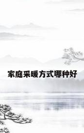 家庭采暖方式哪种好