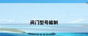 阀门型号编制