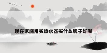 现在家庭用买热水器买什么牌子好呢